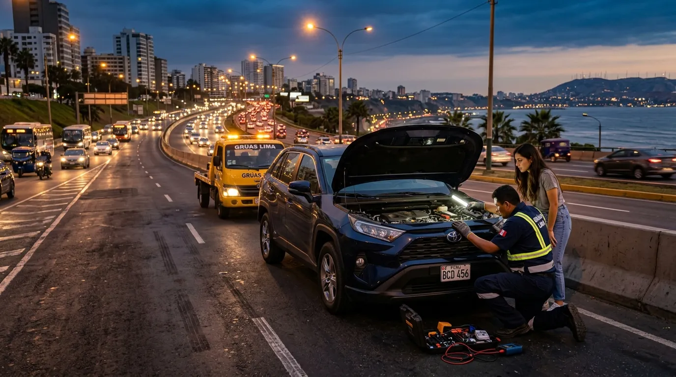 Fondo de Grúas y Auxilio Mecánico 24 Horas en Lima