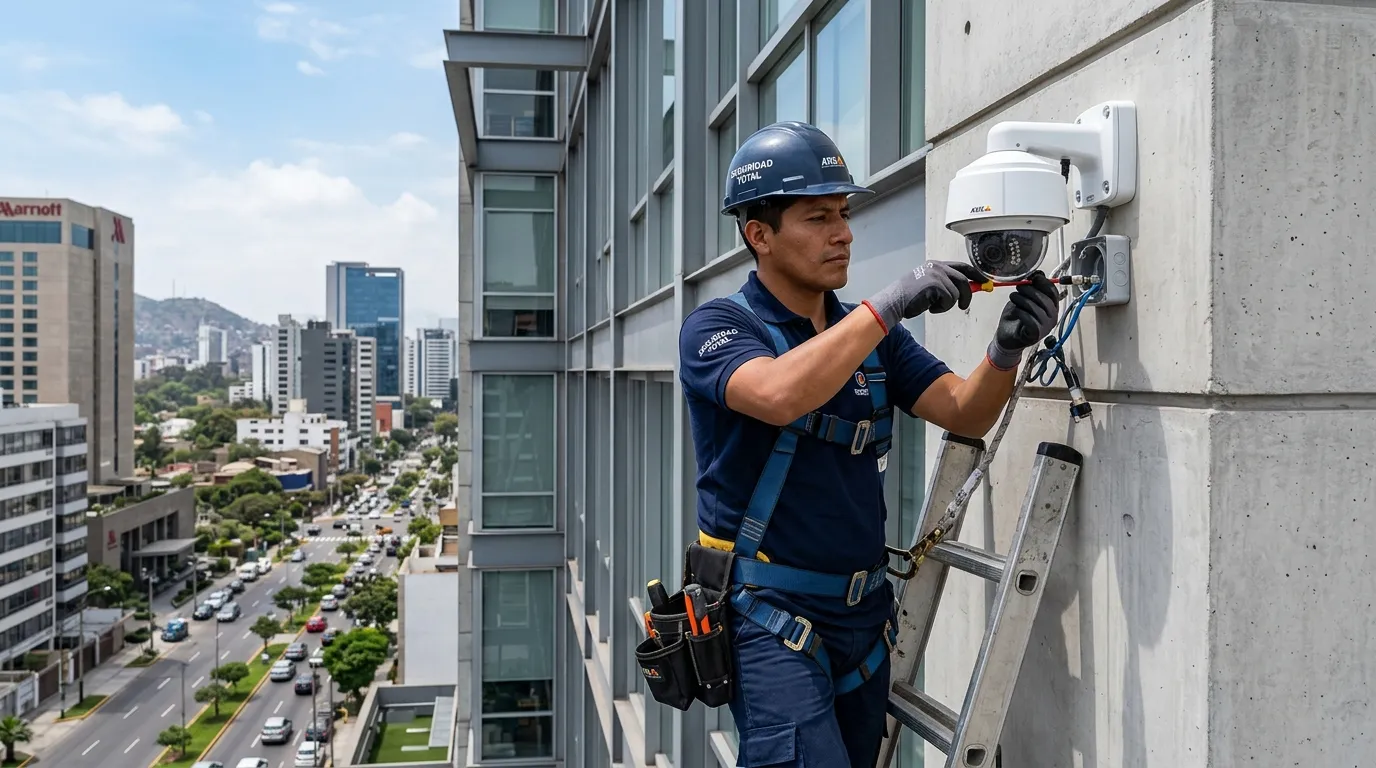Fondo de Instalación de Cámaras de Seguridad y Alarmas en Lima